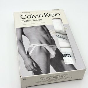 Calvin Klein Cotton Stretch Jockstraps - White Size XL